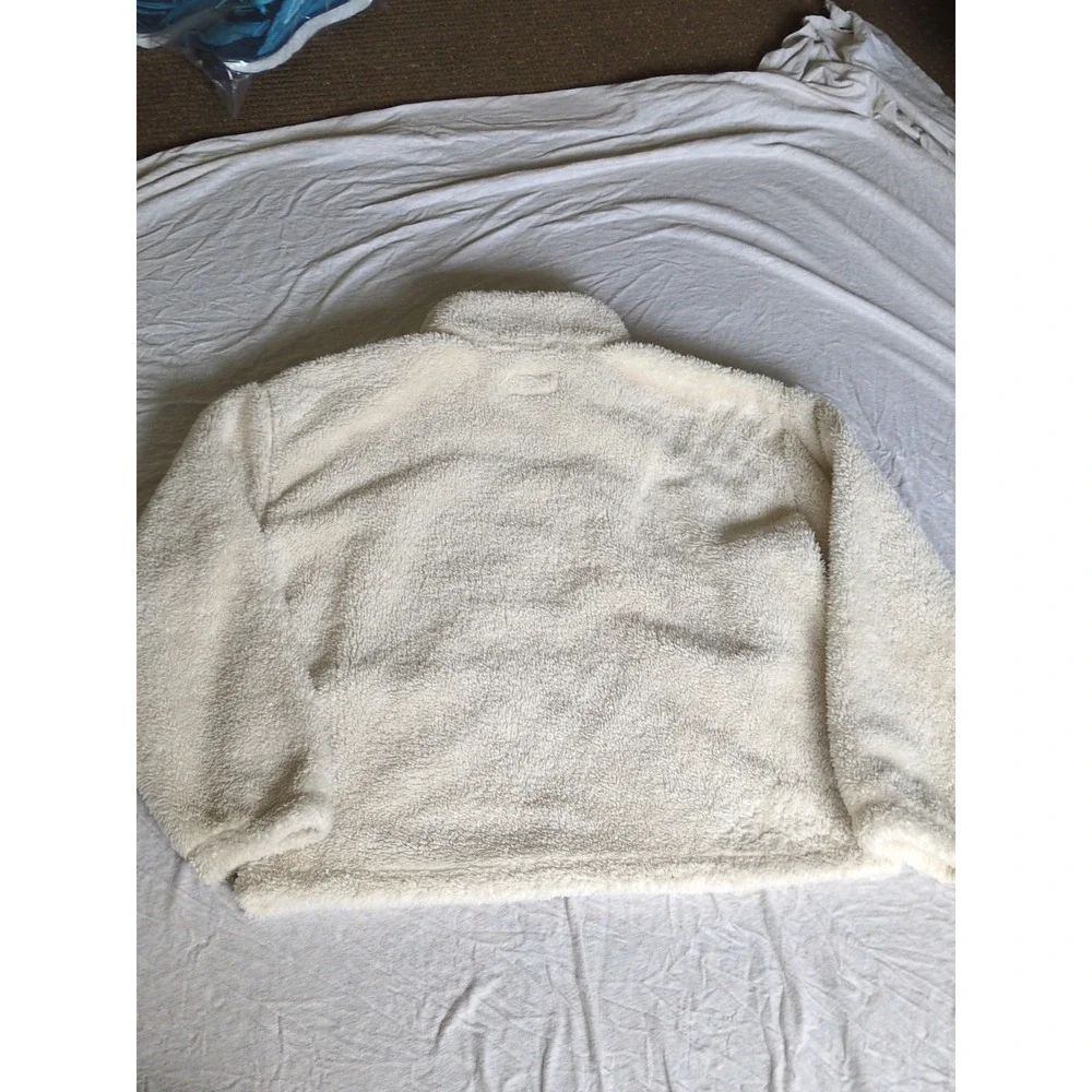 Marine Layer Lost And Found Pristine Sherpa Jacket Sz Large Cream Ivory Full Zip